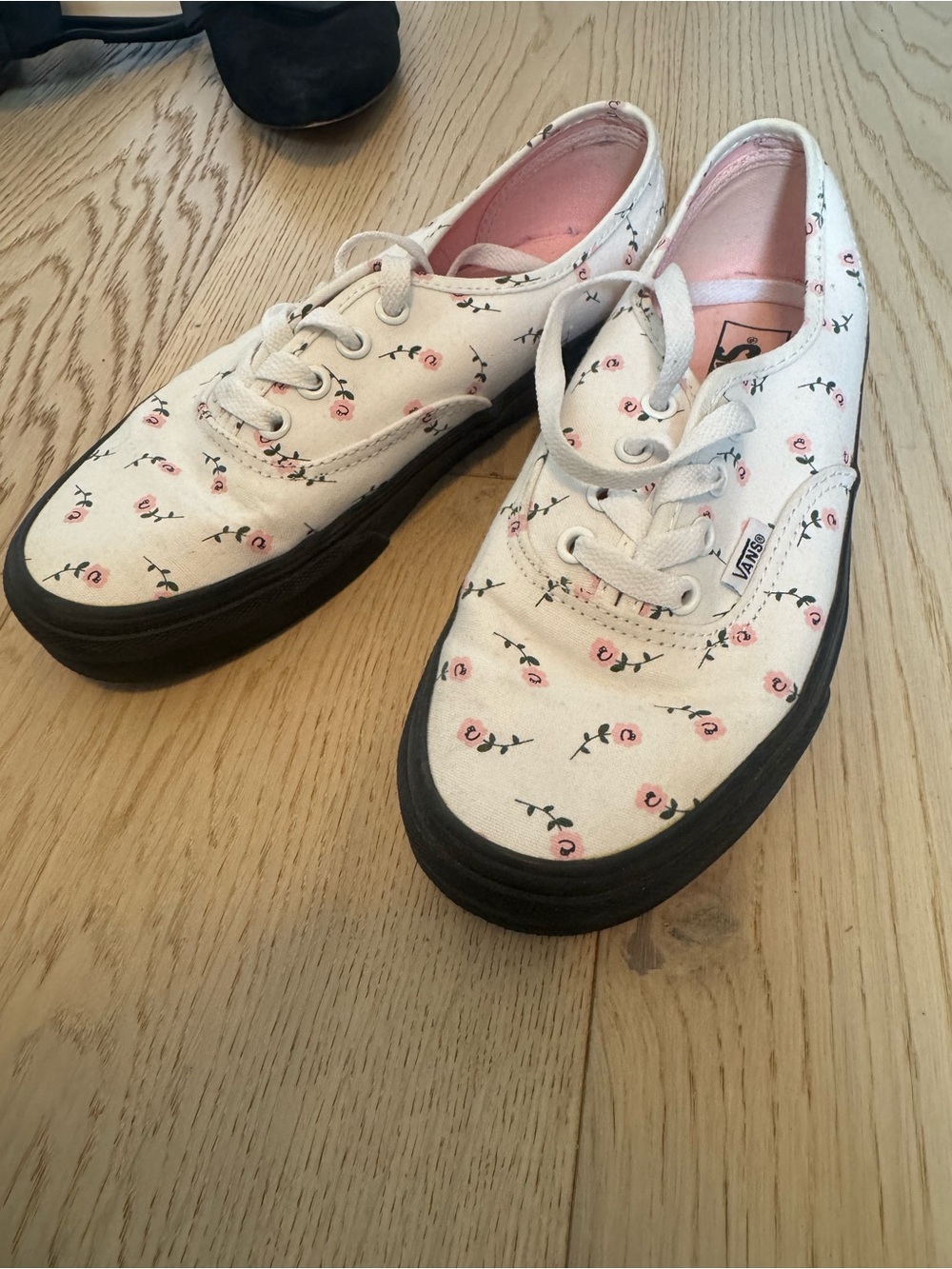 Vans x Lazy Oaf White Floral Lace-Up Canvas Sneakers